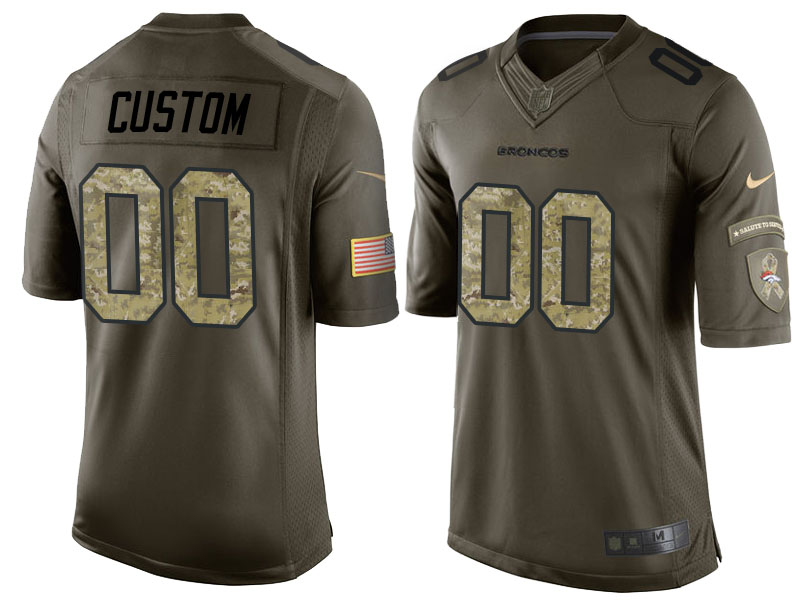 Personalized Men’s Denver Broncosized Camo Salute to Service Jersey