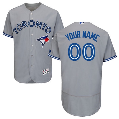 Personalized Toronto Blue Jays Gray Men’s Flexbaseized Jersey