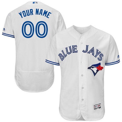Personalized Toronto Blue Jays White Men’s Flexbaseized Jersey