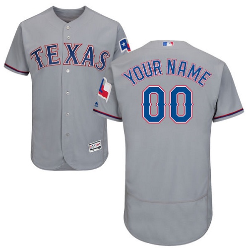 Personalized Texas Rangers Gray Men’sized Flexbase Jersey