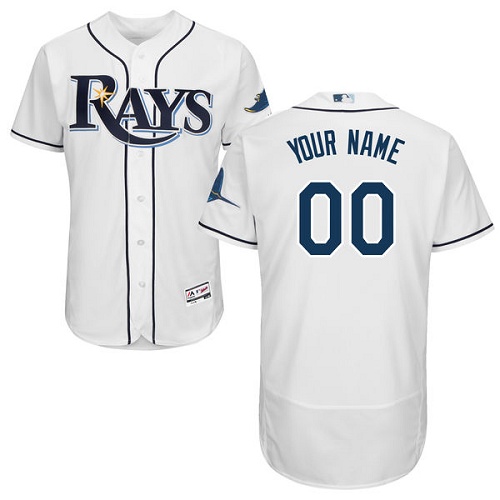 Personalized Tampa Bay Rays White Men’sized Flexbase Jersey