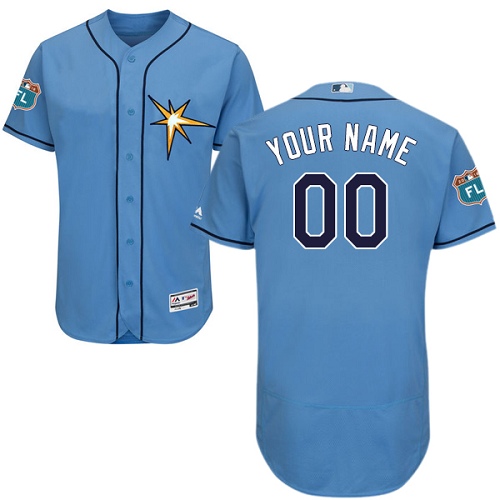 Personalized Tampa Bay Rays Light Blue Men’sized Flexbase Jersey