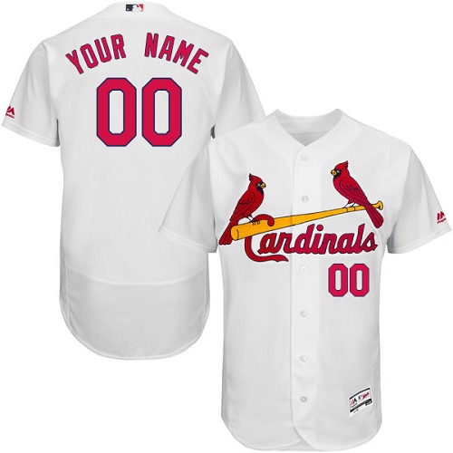 Personalized St. Louis Cardinals White Men’sized Flexbase Jersey