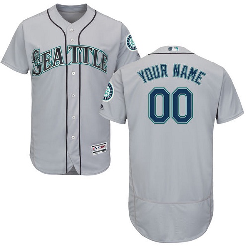 Personalized Seattle Mariners Gray Men’sized Flexbase Jersey