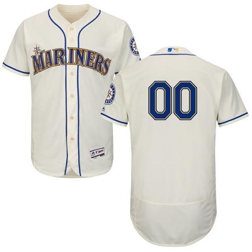 Personalized Seattle Mariners Cream Men’sized Flexbase Jersey