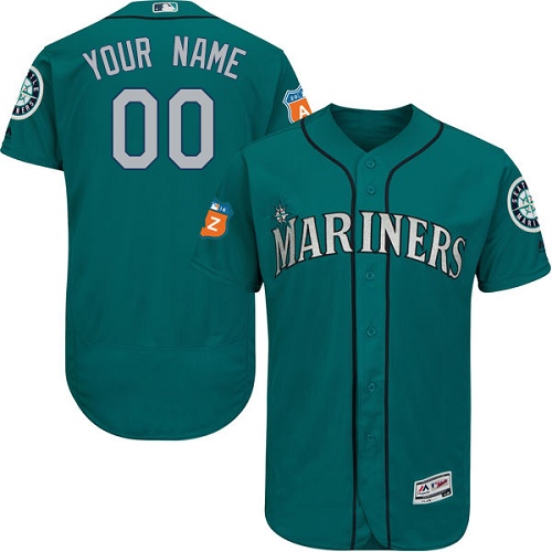 Personalized Seattle Mariners Green Men’sized Flexbase Jersey