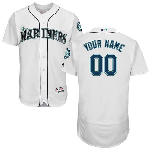 Personalized Seattle Mariners White Men’sized Flexbase Jersey