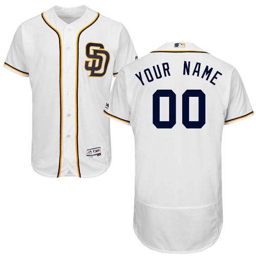 Personalized San Diego Padres White Men’sized Flexbase Jersey