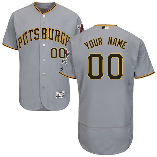 Personalized Pittsburgh Pirates Gray Men’sized Flexbase Jersey