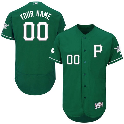 Personalized Pittsburgh Pirates Green Celtic Men’sized Flexbase Jersey