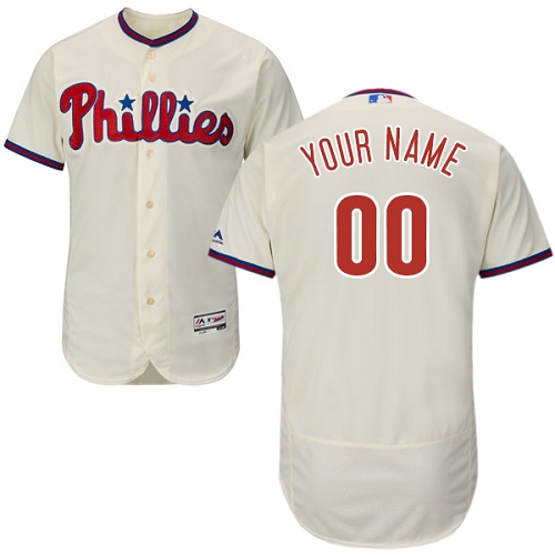 Personalized Philadelphia Phillies Cream Men’sized Flexbase Jersey