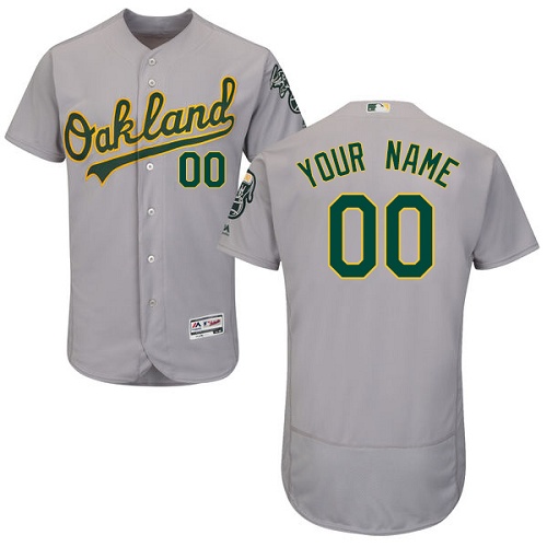 Personalized Oakland Athletics Gray Men’sized Flexbase Jersey