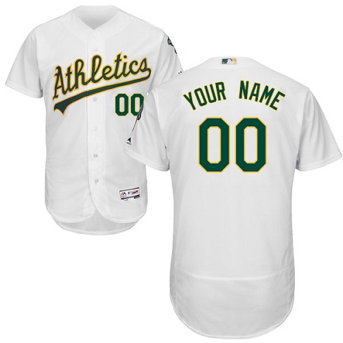 Personalized Oakland Athletics White Men’sized Flexbase Jersey