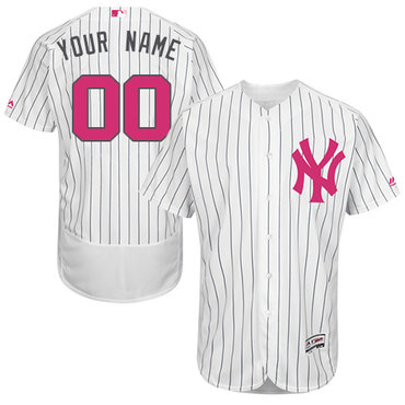 Personalized New York Yankees White Mother’s Day Men’s Flexbaseized Jersey