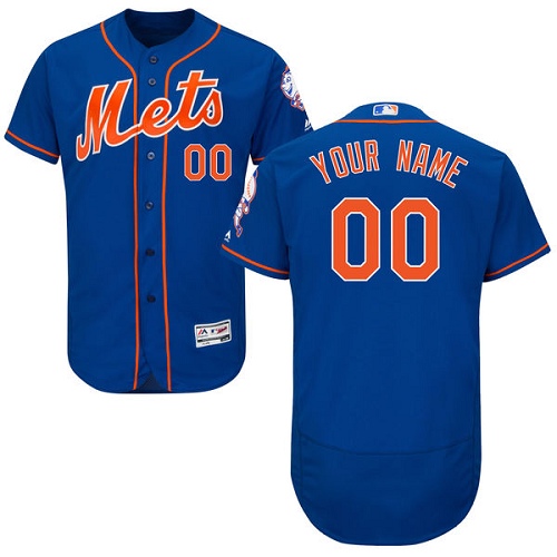 Personalized New York Mets Blue Men’s Flexbaseized Jersey