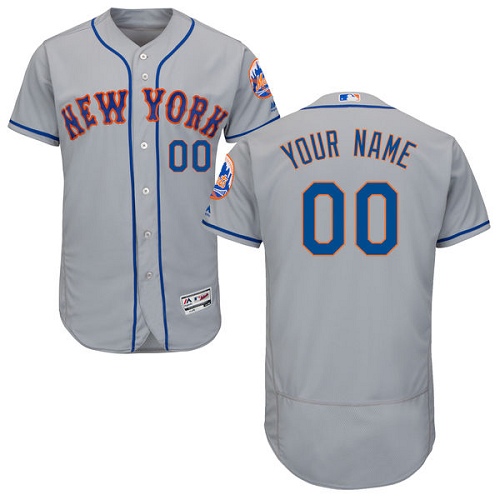 Personalized New York Mets Gray Men’s Flexbaseized Jersey