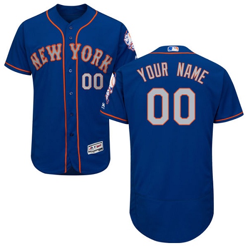 Personalized New York Mets Blue Alternate Men’s Flexbaseized Jersey