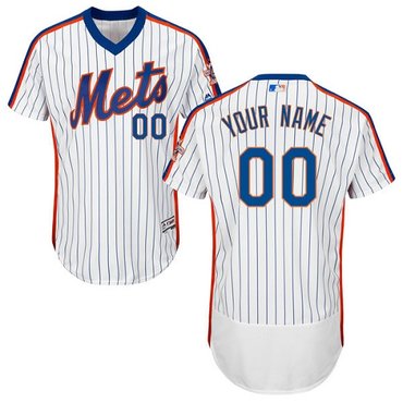 Personalized New York Mets White Cooperstown Collection Men’s Flexbaseized Jersey