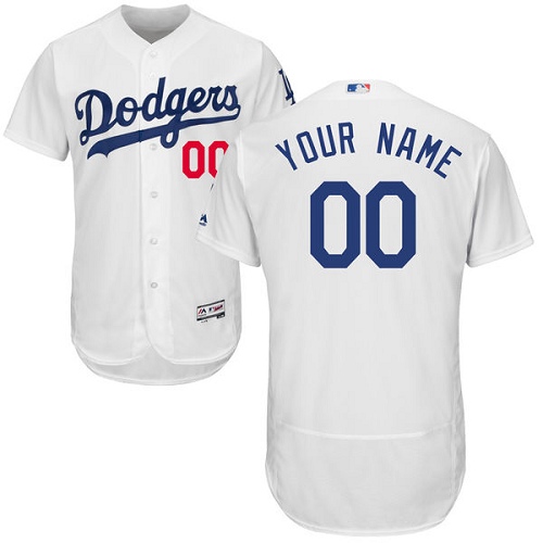 Personalized Los Angeles Dodgers White Men’s Flexbaseized Jersey