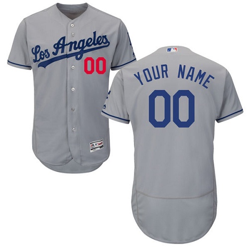 Personalized Los Angeles Dodgers Gray Collection Player Men’s Flexbaseized Jersey