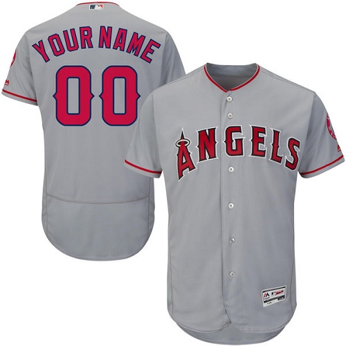 Personalized Los Angeles Angels Gray Men’sized Flexbase Jersey