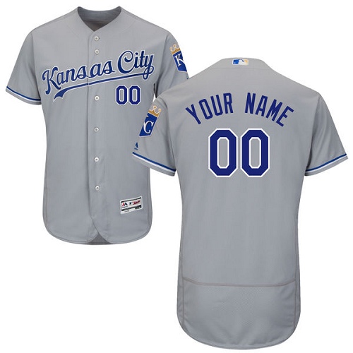 Personalized Kansas City Royals Gray Men’sized Flexbase Jersey