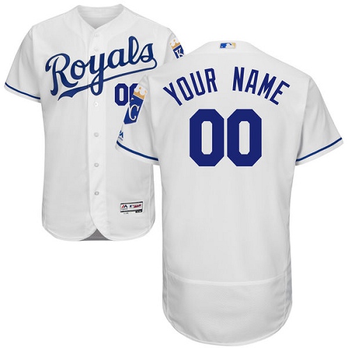 Personalized Kansas City Royals White Men’sized Flexbase Jersey