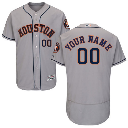 Personalized Houston Astros Gray Men’s Flexbaseized Jersey