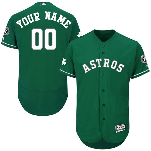 Personalized Houston Astros Green Celtic Men’s Flexbaseized Jersey