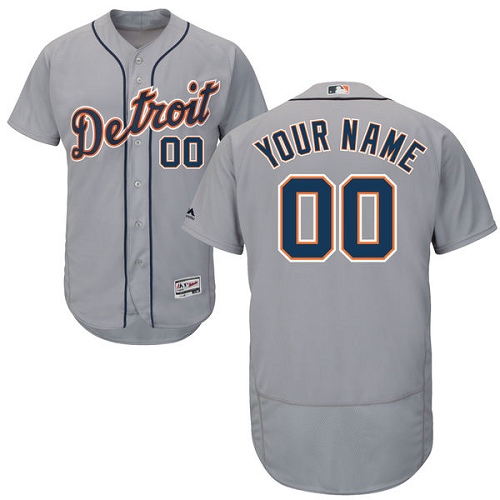 Personalized Detroit Tigers Gray Men’sized Flexbase Jersey