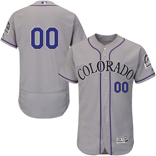 Personalized Colorado Rockies Gray Men’s Flexbaseized Jersey