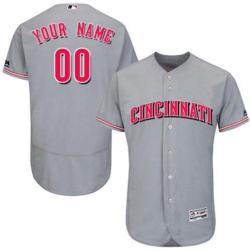 Personalized Cincinnati Reds Gray Men’sized Flexbase Jersey