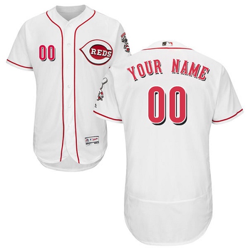 Personalized Cincinnati Reds White Men’sized Flexbase Jersey