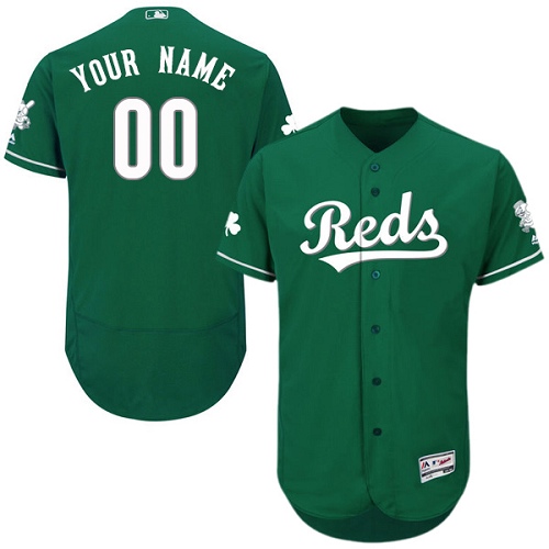 Personalized Cincinnati Reds Green Celtic Men’sized Flexbase Jersey