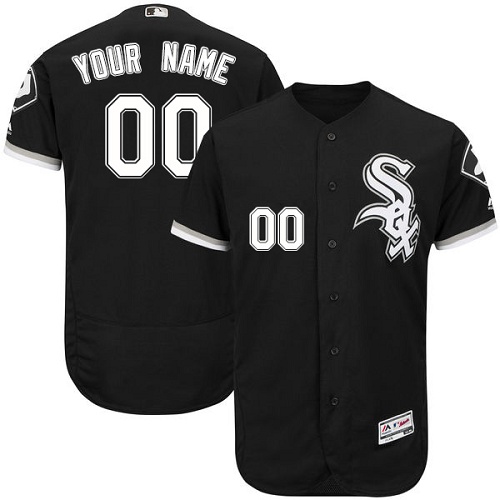Personalized Chicago White Sox Black Men’s Flexbaseized Jersey