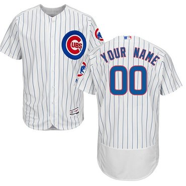 Personalized Chicago Cubs White Men’s Flexbaseized Jersey