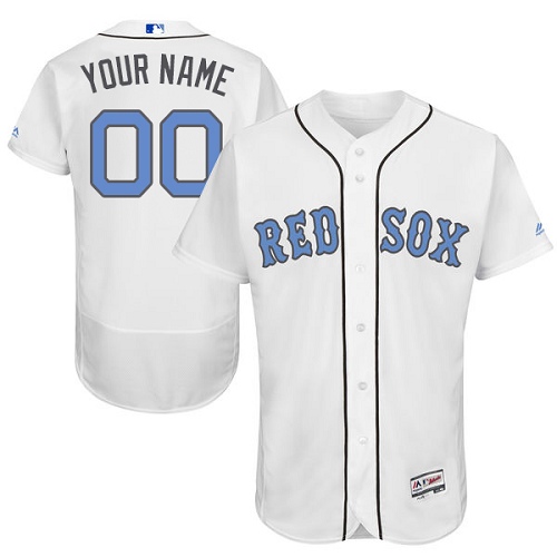 Personalized Boston Red Sox White Father’s Day Flexbase Men’sized Jersey