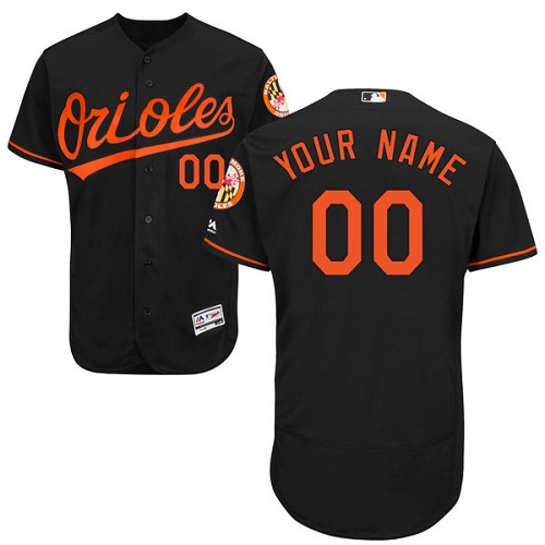 Personalized Baltimore Orioles Black Men’s Flexbaseized Jersey