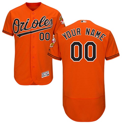 Personalized Baltimore Orioles Orange Men’s Flexbaseized Jersey
