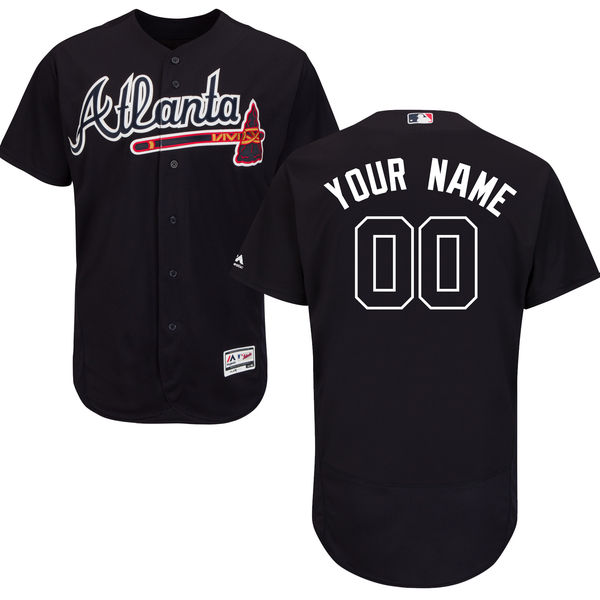 Personalized Atlanta Braves Navy Men’sized Flexbase Jersey