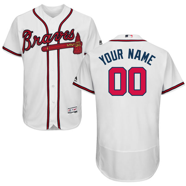 Personalized Atlanta Braves White Men’sized Flexbase Jersey