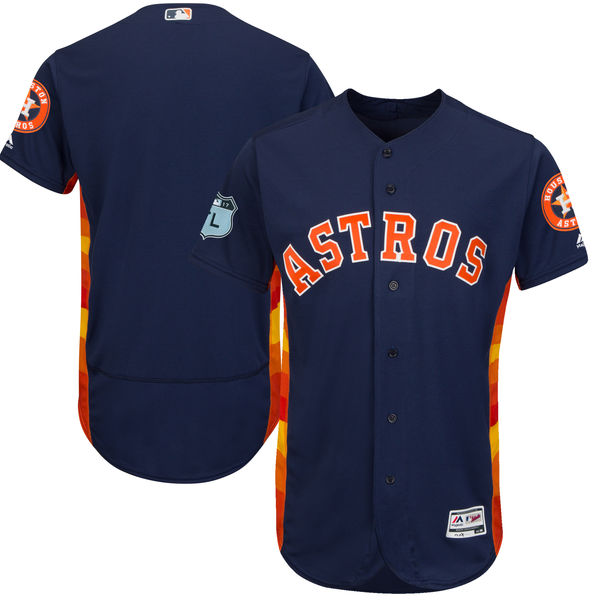 Personalized Astros Navy 2017 Spring Training Men’sized Flexbase Jersey