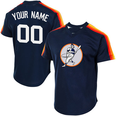 Personalized Astros Navy Men’sized Throwback New Design Jersey