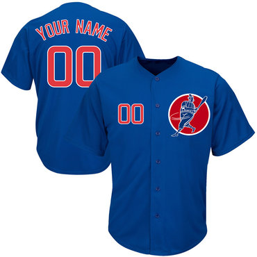Personalized Cubs Blue Men’sized Cool Base New Design Jersey