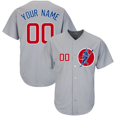 Personalized Cubs Gray Men’sized Cool Base New Design Jersey