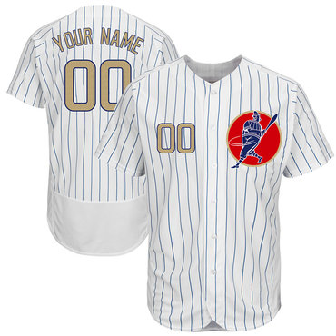 Personalized Cubs White Gold Program Men’sized New Design Jersey