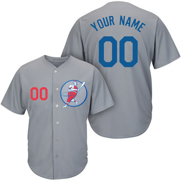 Personalized Dodgers Gray Men’sized New Design Jersey