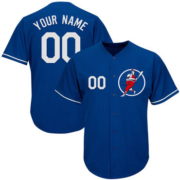Personalized Dodgers Blue Men’sized Cool Base New Design Jersey