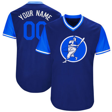 Personalized Dodgers Blue Men’sized Throwback New Design Jersey