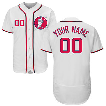 Personalized Nationals White Men’sized New Design Jersey